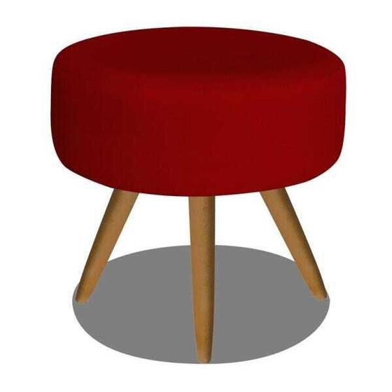 Imagem de Puff Banqueta Sofia Decorativo Sala de Estar Recepção Quarto Suede Vermelho