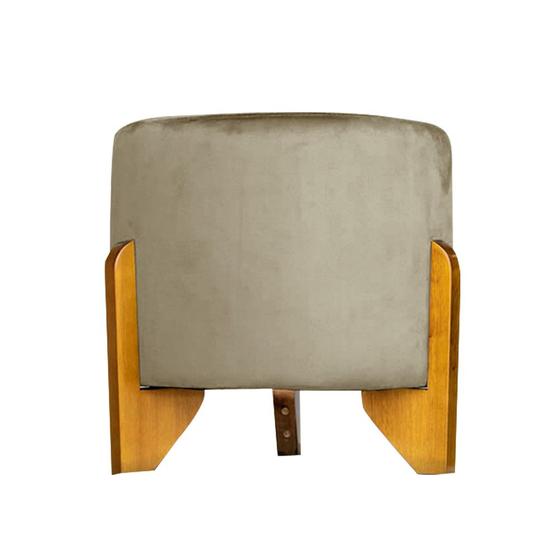 Imagem de Puff Banqueta thor Luxo Decorativo  - Suede Cappuccino