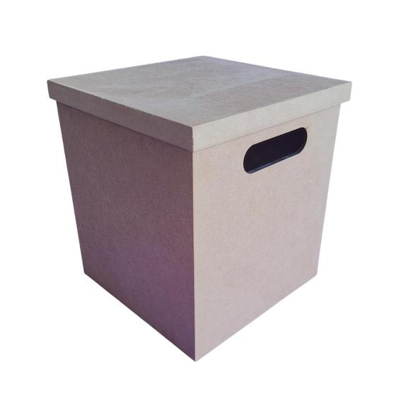 Puff/Baú Infantil 100% MDF Cru (20x20x23) Menor preço em Puff/Baú Infantil 100% MDF Cru (20x20x23)