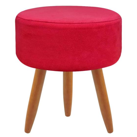 Imagem de Puff de Sala Banqueta Decorativo Redondo Classic Suede Diversas Cores