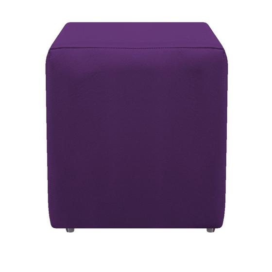 Imagem de Puff Decorativo Dado Suede Roxo - ADJ Decor