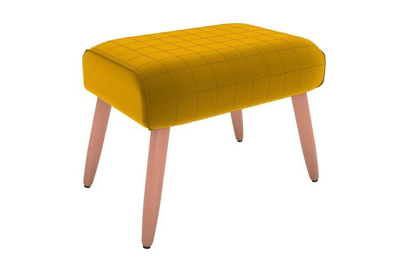 Imagem de Puff Decorativo Descanso Barcelona Matrix Amarelo