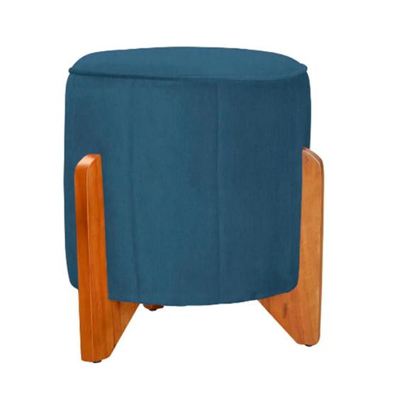 Imagem de Puff Decorativo Jade Suede Azul Royal - Belliv Decor