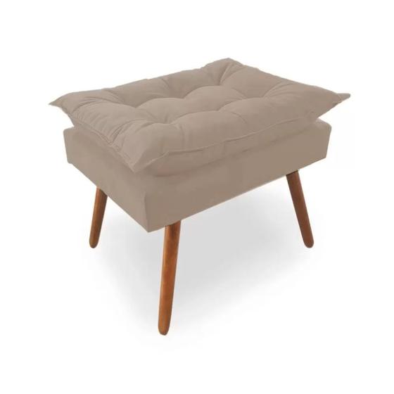 Imagem de Puff Decorativo Opala Suede Bege - Romer