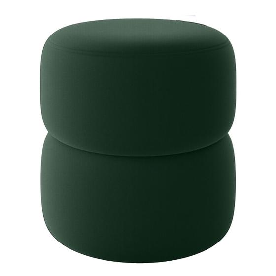 Imagem de Puff Decorativo Orgânico Living Yaris Veludo Verde - Desk Design