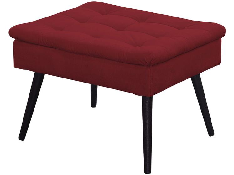 Imagem de Puff Decorativo Quadrado Vermelho Conforto