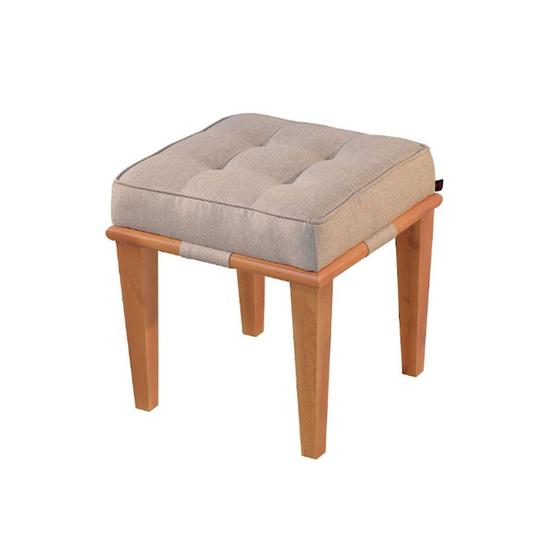 Imagem de Puff Dion 42 com Base Fixa de Madeira em Poliéster Due Decor