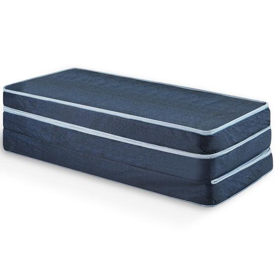 Imagem de Puff Dobrável Casal 3 em 1 Multiuso 100% Espuma D33 BF Colchões