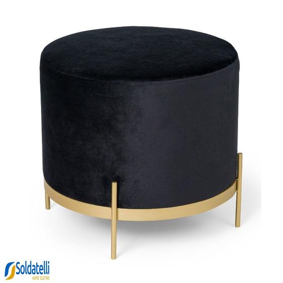 Imagem de Puff Havana Base Prata 50cm Várias Cores - Datelli Design