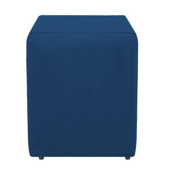 Imagem de Puff Moderno Estiloso Decoração Moderno Suede Azul Marinho