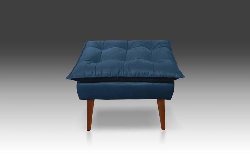 Imagem de Puff Opala suede Azul Marinho-Modena Decor