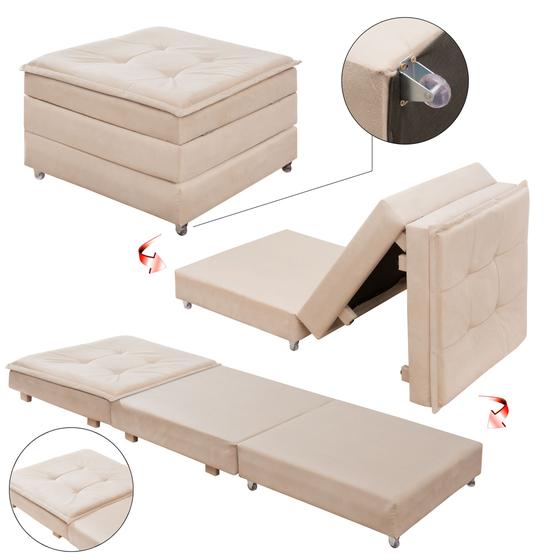 Puff Organizador Dobrável Que Vira Colchão Cama Solteiro Para Visitas Descanso - Diversas Cores Menor preço em Puff Organizador Dobrável Que Vira Colchão Cama Solteiro Para Visitas Descanso - Diversas Cores