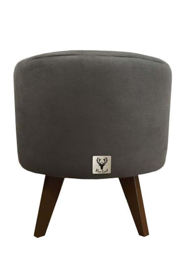 Puff Pé Palito Redondo Alce Couch Veludo Cinza Chumbo 40cm Menor preço em Puff Pé Palito Redondo Alce Couch Veludo Cinza Chumbo 40cm