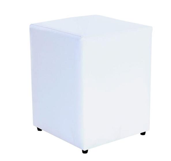 Puff Quadrado 35x35cm Decorativo Branco Menor preço em Puff Quadrado 35x35cm Decorativo Branco