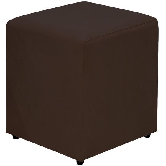 Menor preço em Puff Quadrado Decorativo Suede Marrom - Lyam Decor