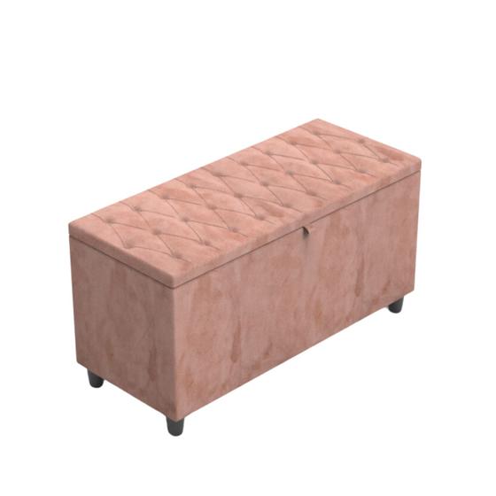 Imagem de Puff Recamier  Baú Roma 85cm Ideal Para Cama De Solteiro