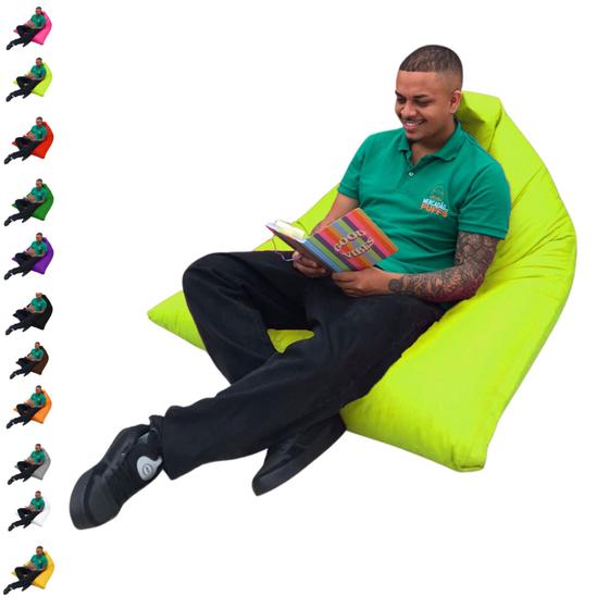 Imagem de Puff Triangular Cheio Gigante Para Eventos Descanso Material Sintético Com Enchimento