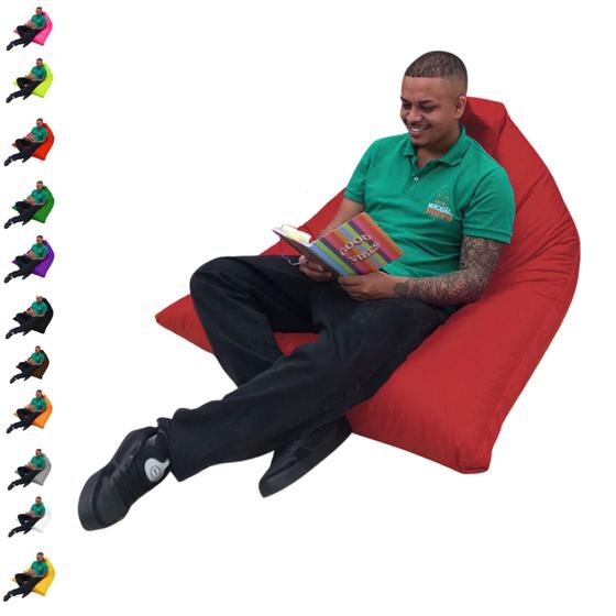 Imagem de Puff Triangular Gigante Cheio Descanso Material Sintético Casa Com Enchimento Grande