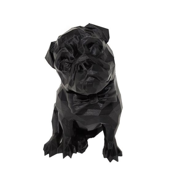 Imagem de Pug Cachorro Impressão 3D Objeto Decorativo Preto Decoração