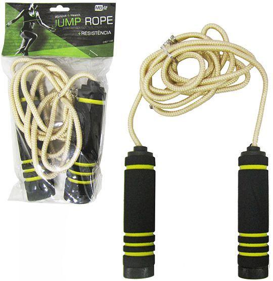 Imagem de Pula corda com empunhaduras de espuma jump rope 2,60m