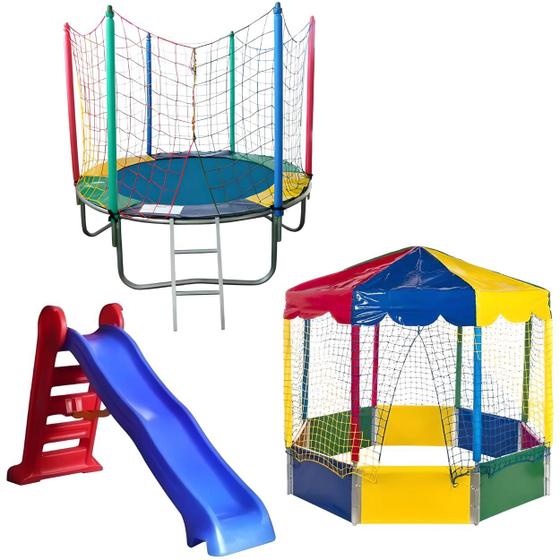 Imagem de Pula Pula Trampolim 1,83m  Piscina de Bolinhas Oitavada 2,00m Picadeiro  Escorregador Grande