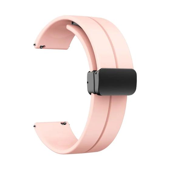 Pulseira 20mm Silicone Fecho Magnetico Preto compativel com Samsung Watch Active 2 44mm, Active1 40mm - Galaxy Watch 3 41mm - Amazfit GTS 4 BIP 3 - LTIMPORTS Imagem de Pulseira 20mm Silicone Fecho Magnetico Preto compativel com Samsung Watch Active 2 44mm, Active1 40mm - Galaxy Watch 3 41mm - Amazfit GTS 4 BIP 3