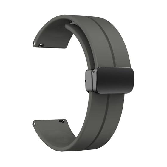Imagem de Pulseira 22mm Silicone Fecho Magnetico Preto compativel com Samsung Watch 3 45mm - Galaxy Watch 46mm R800 - Gear S3 Frontier - Amazfit GTR 4