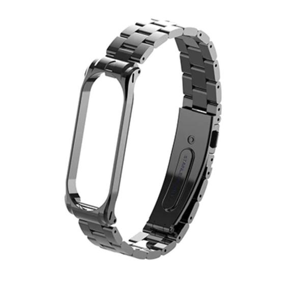 Imagem de Pulseira 3 Elos Aço Premium Compatível com Xiaomi Mi Band 3 4