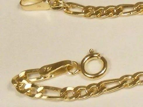 Imagem de Pulseira 3 X 1 Masculina 2.5mm 1.7 Gr De Ouro 18k 750