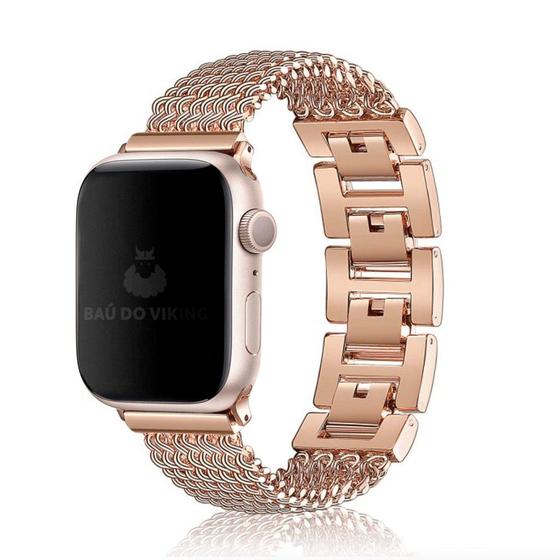 Imagem de Pulseira Aço Elos Fios Compatível com Apple Watch