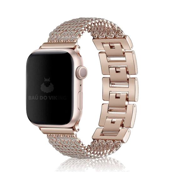 Imagem de Pulseira Aço Elos Fios Compatível com Apple Watch