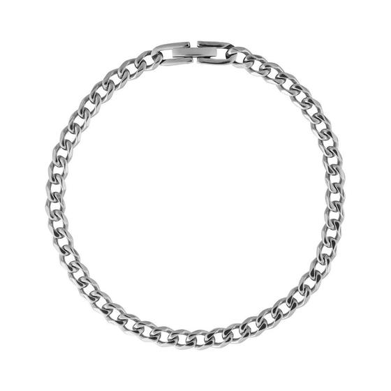 Imagem de Pulseira Aço Groumet Achatada Abaulada 4.70mm 21cm
