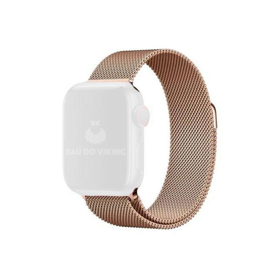 Imagem de Pulseira Aço Milanês Milanese Compatível com Apple Watch