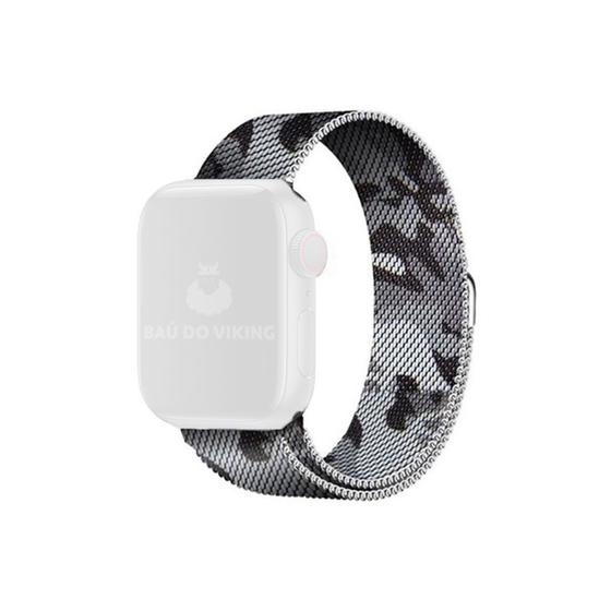 Imagem de Pulseira Aço Milanês Milanese Compatível com Apple Watch