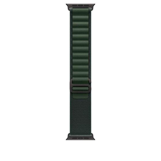 Imagem de Pulseira Apple Watch 49 mm, Loop Trail Verde-escura, Apple, Preto de Titânio