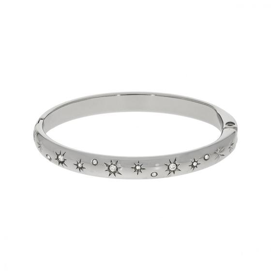 Imagem de Pulseira Articulada Feminina e Masculina Strass Niquel 68MM LadyLu