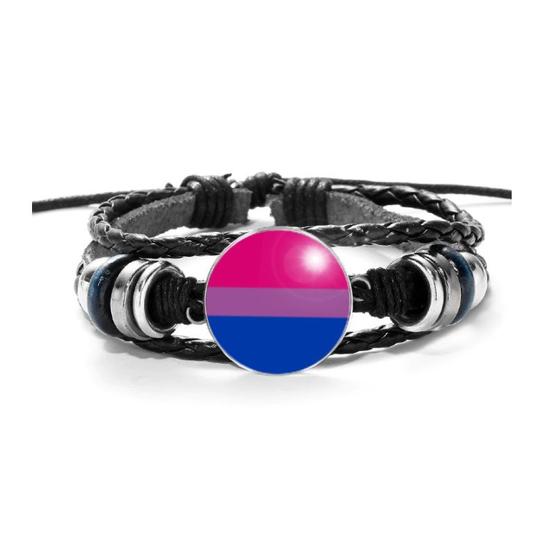 Imagem de Pulseira Bandeira do Orgulho Bissexual Pride Unissex e Ajustável