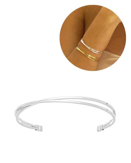 Imagem de Pulseira Bete Bracelete Banhado Ouro18k Prata925 Com Garantia