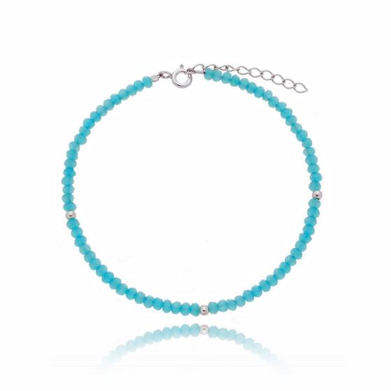 Imagem de Pulseira bolinha cristais azul