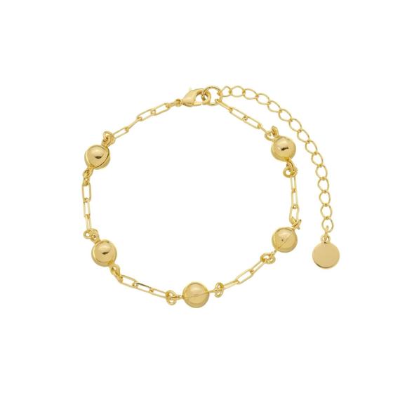 Imagem de Pulseira Bolinhas Banho Ouro 18K