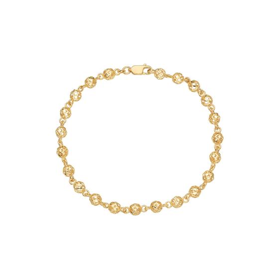 Imagem de Pulseira Bolinhas Diamantadas Ouro 18K 750