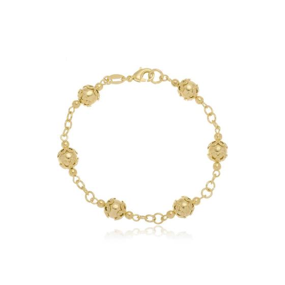 Imagem de Pulseira Bolinhas Vintage - Ouro Amarelo