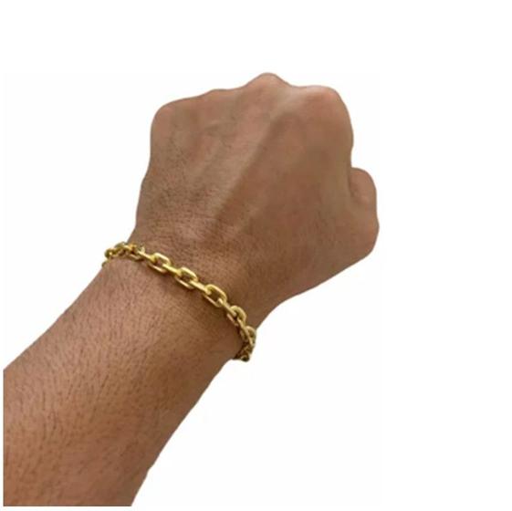 Imagem de Pulseira bracelete 6 milímetros Banhado A Ouro 18k