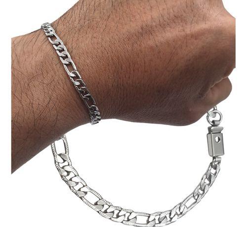 Imagem de Pulseira Bracelete Aço Inox Prata 17 A 21cm Vários Modelos