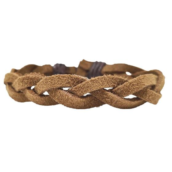 Imagem de Pulseira Bracelete Masculina Estilo Trançado Ajustável