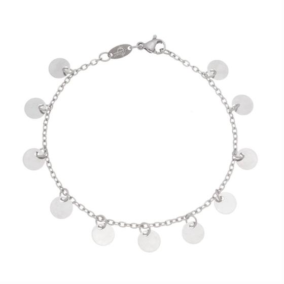 Imagem de Pulseira c/ varios circulos pendurados aco inox