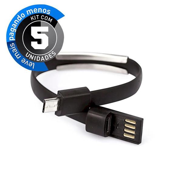 Imagem de Pulseira Carregador Usb Android E Windows - Kit Com 5