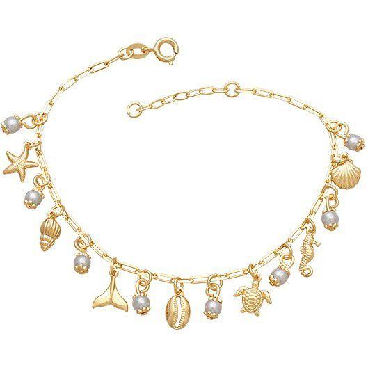 Imagem de Pulseira com 8 prolas 4mm 7 diversos mar
