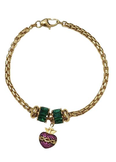Imagem de Pulseira com berloques  em ouro 18k amarelo com 20cm.Rosangela lima joias