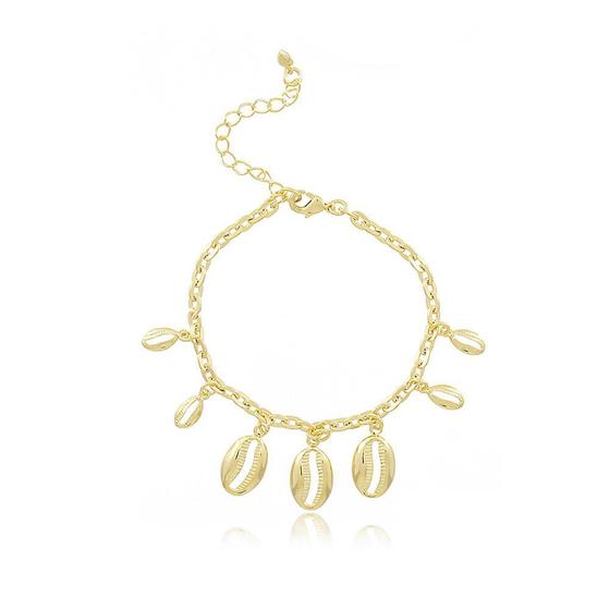 Imagem de Pulseira com Búzios - Banho Ouro 18K